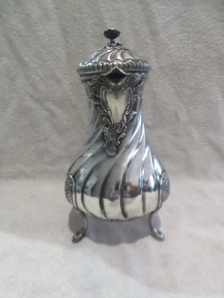 Magnificent late 19th c French 950 silver large coffee pot rococo st Cardeilhac - Image 3 of 4
