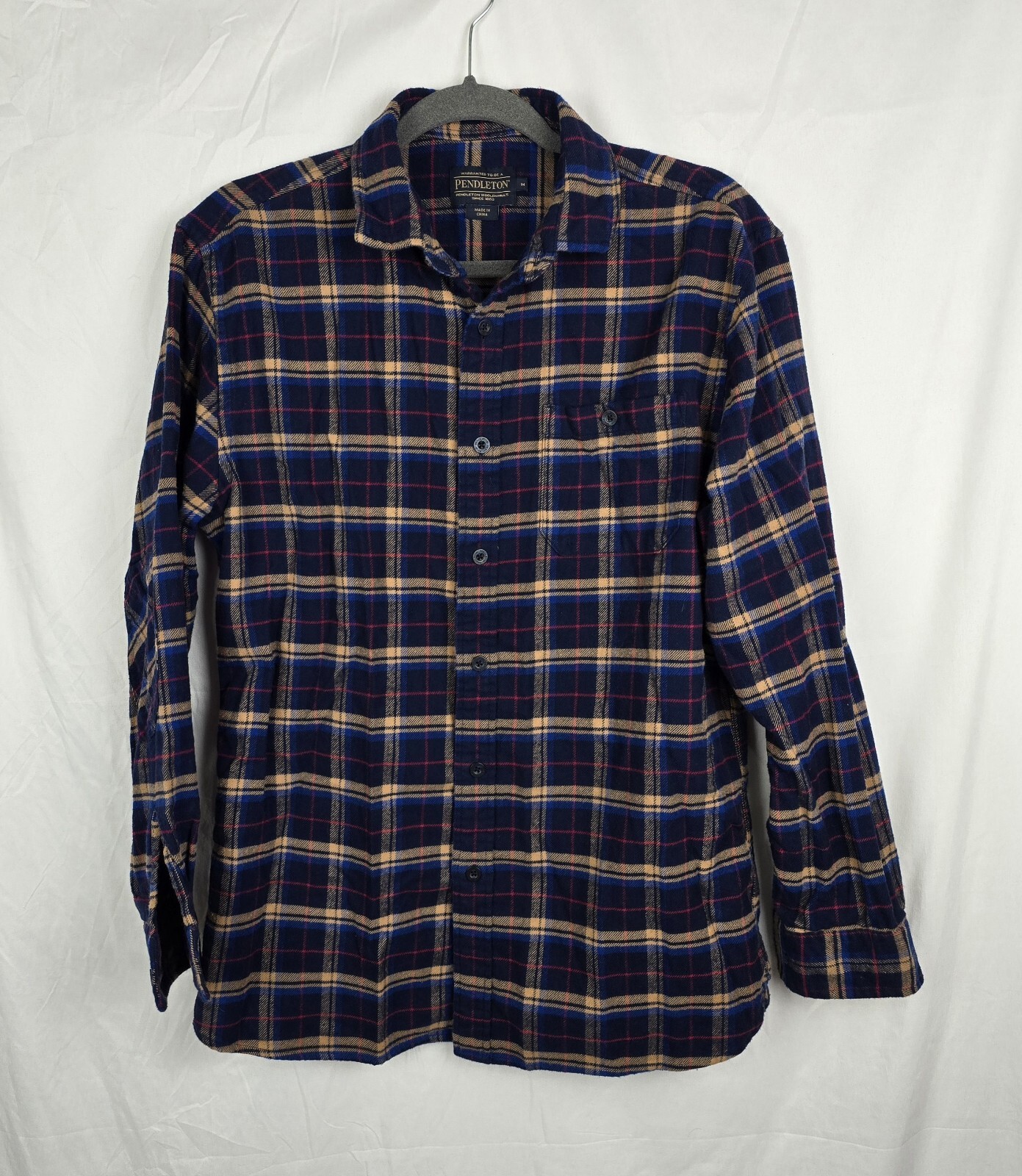 Pendleton Plaid Flannel Elbow Patch Lightweight L… - image 1