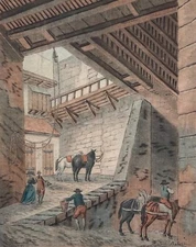 18th century engraving after Hubert Robert