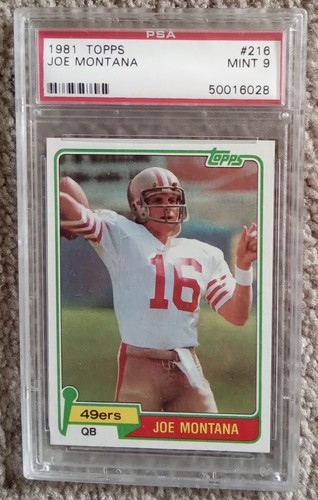 1981 topps joe montana rookie psa 9 Mint