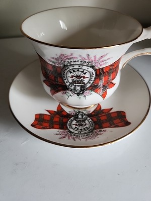  Royal Grafton Scottish Cup & Saucer  CAMERON   CHEILE ''Coat of Arms'' Mint Cond.