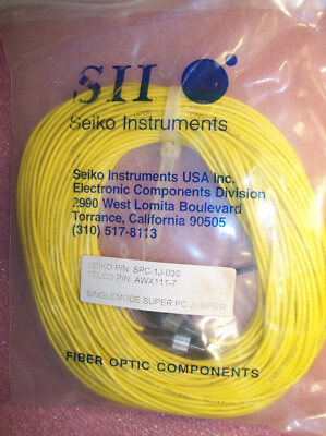 QTY (1) SPC-1J-030 SEIKO 30M SINGLE MODE SUPER PC JUMPER AWX111-7 NOS