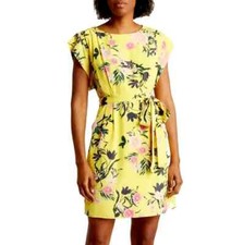 Eliza J Floral Cap Sleeve A-Line Short Dress