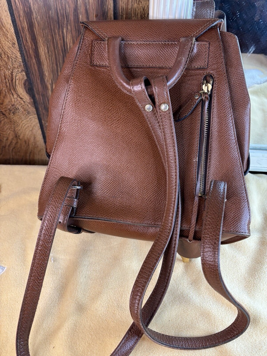 Renoma Paris Purse Backpack Bag Made In France Color Brown | eBay