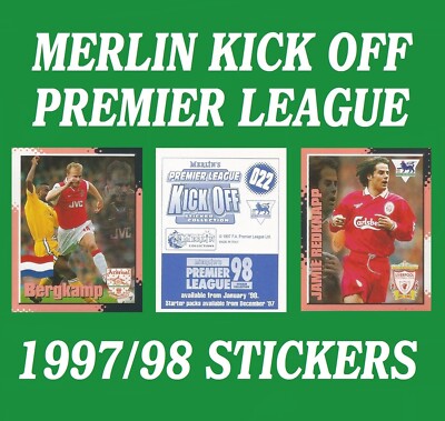Merlin's Premier League KICK OFF 1997 / 1998 Fußball Aufkleber