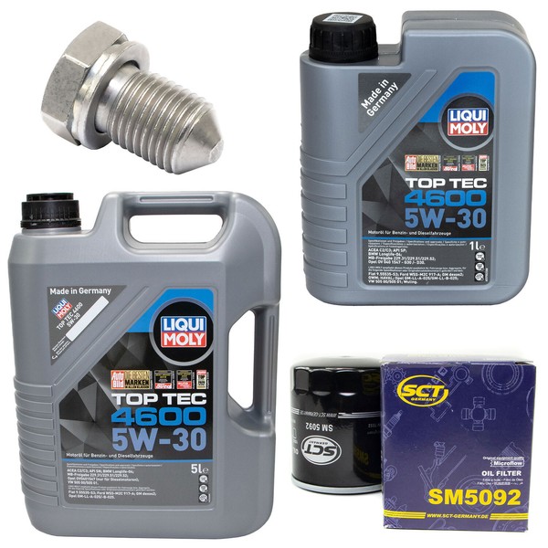 MotoröL Set 4600 5W-30 Liqui Moly + ÖLfilter SM 5092 FüR VW Transporter VI-image