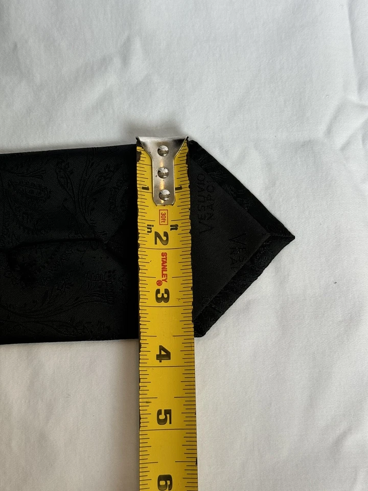 New Vesuvio Napoli polyester Men's necktie paisley wedding formal prom Dark Gray - Image 4 of 4