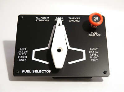 Cessna 172 Style Fuel Selector Panel for Flight Simulation Cessna 172 Style Fuel Selector Panel for Flight Simulation