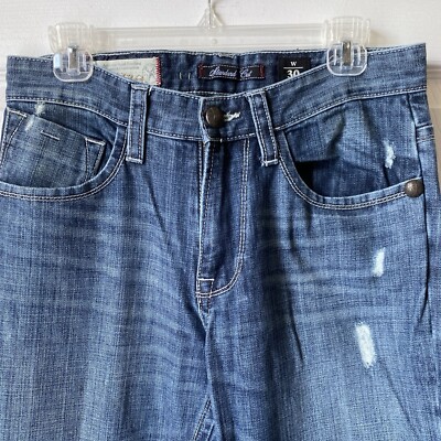 Marc Ecko Men's 30x31 Standard Cut Fit Y2K Jeans Denim Distressed