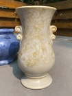 Vintage 1940s Brush Pottery USA 594 Vase Yellow Green 8”