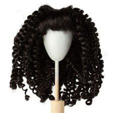 Monique Synthetic Mohair Bernadette Off Black 4-1/2" Doll Wig