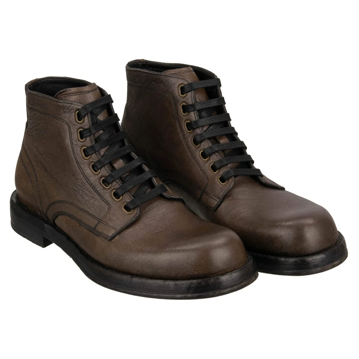 Dolce&Gabbana Men's Lace Up Boots with Upper Leather for Sale