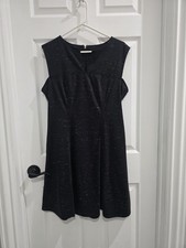 Tommy Hilfiger Dress Black And White Speckled Casual Night Out  Travel Work EUC