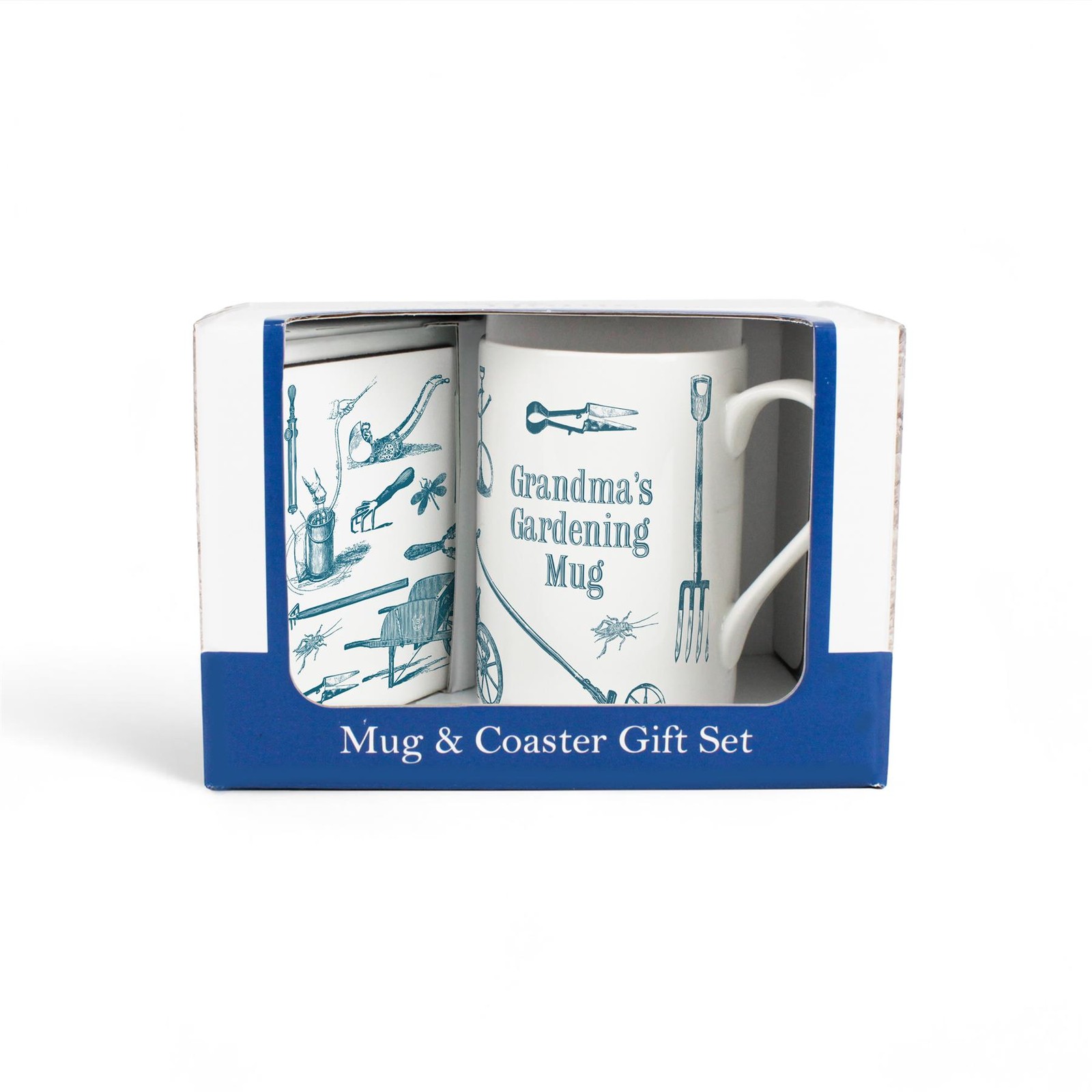 Grandma's Gardening Mug & Coaster Gift Set -Bone China/Cork Mother's Day Present