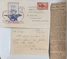 1940 3C Pony Express 80th Anniv. Envelope (First Day of Issue) (Museum-Featured)