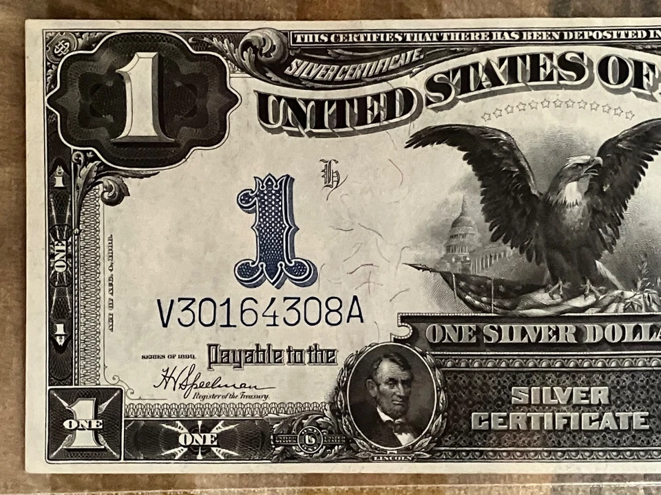 1899 $1 FR236, PCGS 53, Black Eagle Silver Certificate, GREAT MONTANA COLLECTION - Image 3 of 4