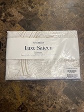 Set of 2 Brooklinen Luxe Sateen Pillowcases Standard-Oyster In Pebble  NWT