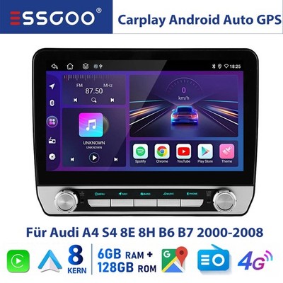 Für Audi A4 8E 8H B6 B7 2000-2009 Android 15 Autoradio GPS Navi Carplay SWC 128G
