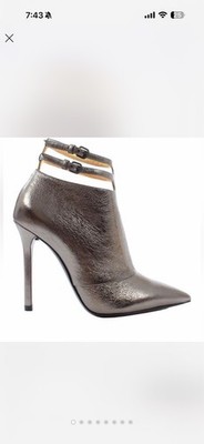 Women Bottega Bronze Booties Ankle Zip Up Immaculate Anti slip Bottoms Bottega