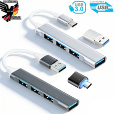 USB 3.0 Hub Verteiler Splitter Adapter für Notebook Handy Laden Laptop PC 4 Port