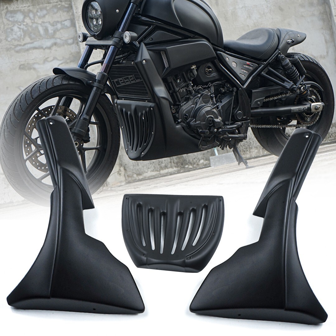 FIT HONDA REBEL CMX 1100 2021-2025 BLACK UNDER FAIRING BELLY PAN SIDE ENGINE ABS