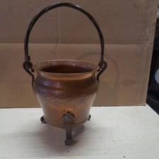 Copper cauldron planter fire place spells country kitchen pot tub