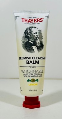 THAYERS Blemish Clearing Balm, Witch Hazel, Aloe w/ 2% Salicylic Acid, Lemon 4oz