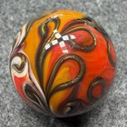Handmade Marble Gold Lutz ( Flame - Swirl ) 1  1/2 + Inches (Z18) — photo 2