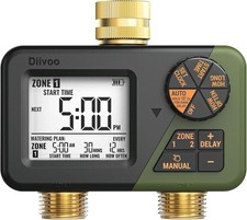 Sprinkler Timer 2 Outlet Water Hose Timer Rai...
