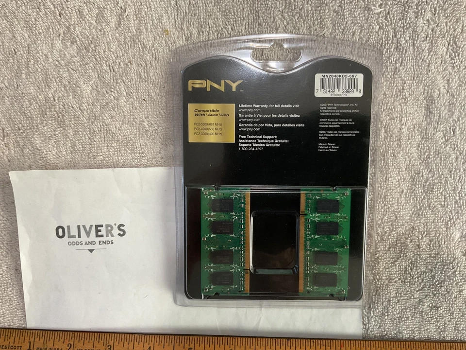 PNY 2GB 2x1GB DDR2 PC2-5300 - Image 2 of 2