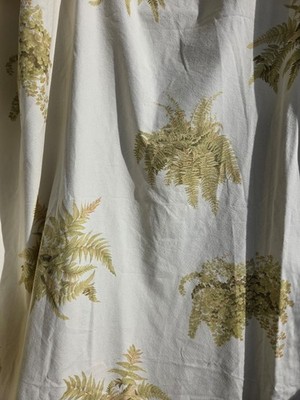 Vintage Cotton Fabric Helechos Green Fern Botanical Print