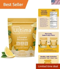 Daily Electrolyte Powder Drink Mix – Sugar Free – Lemonade, 20 Stickpacks – H...