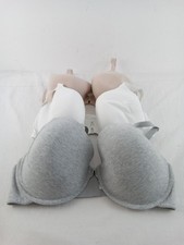 M&S 3pcs Bundle Bras Size 38E Grey White Beige Front Fastening Underwired New