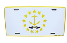RHODE ISLAND STATE FLAG METAL CAR NOVELTY LICENSE PLATE AUTO TAG