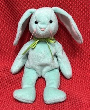 Ty Beanie Baby Hippity the Green Bunny – PVC Pellets, Tush Tag Plush 1996 Rare