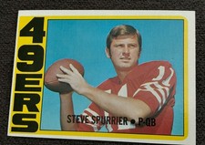1972 Topps #291 Steve Spurrier ROOKIE CARD RC  49'ers  High Number  BEAUTIFUL !!. rookie card picture