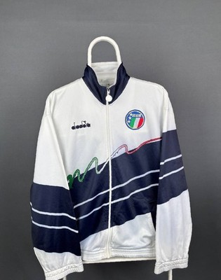 Diadora Vintage Track Jacket Italy Soccer Size 48 | eBay