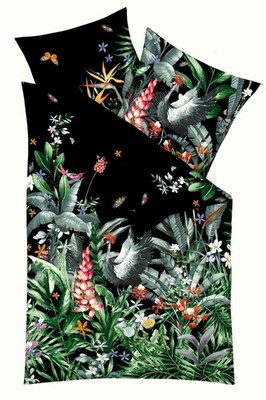 Kaeppel Mako Satin Bettwäsche 135x200 100% Baumwolle Night Queen 137/610 schwarz