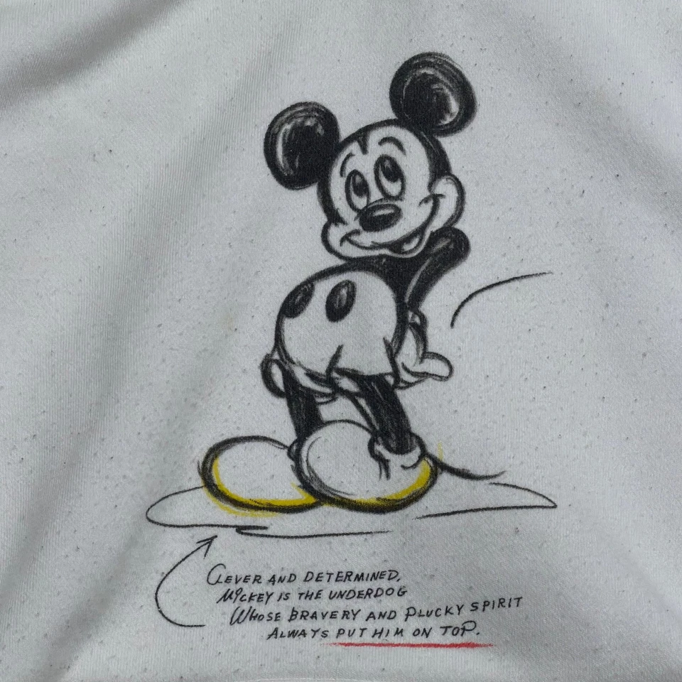 Uniqlo Disney Mickey Mouse Genuino Pullover Blanco Sudadera con Capucha XXL De Colección Foto 2 de 4