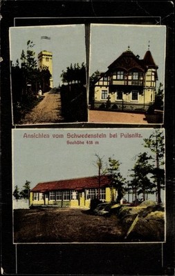 Ak Pulsnitz im Kreis Bautzen, Ansichten vom Schwedenstein - 3854285