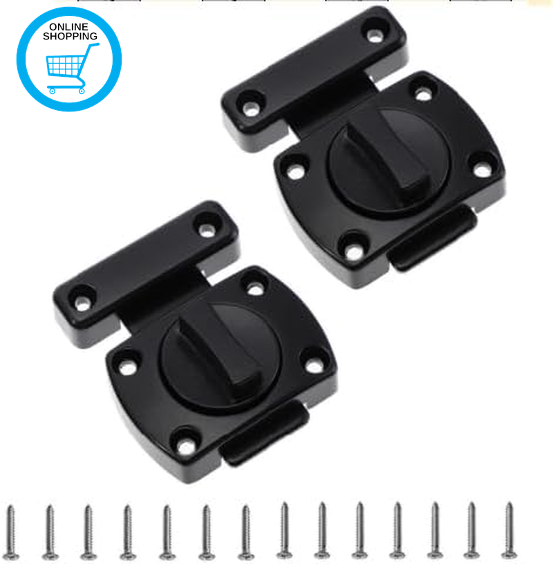 2 Pcs Rotate Bolt Latch Door Latch Stainless Steel anti Theft Protection Rotate