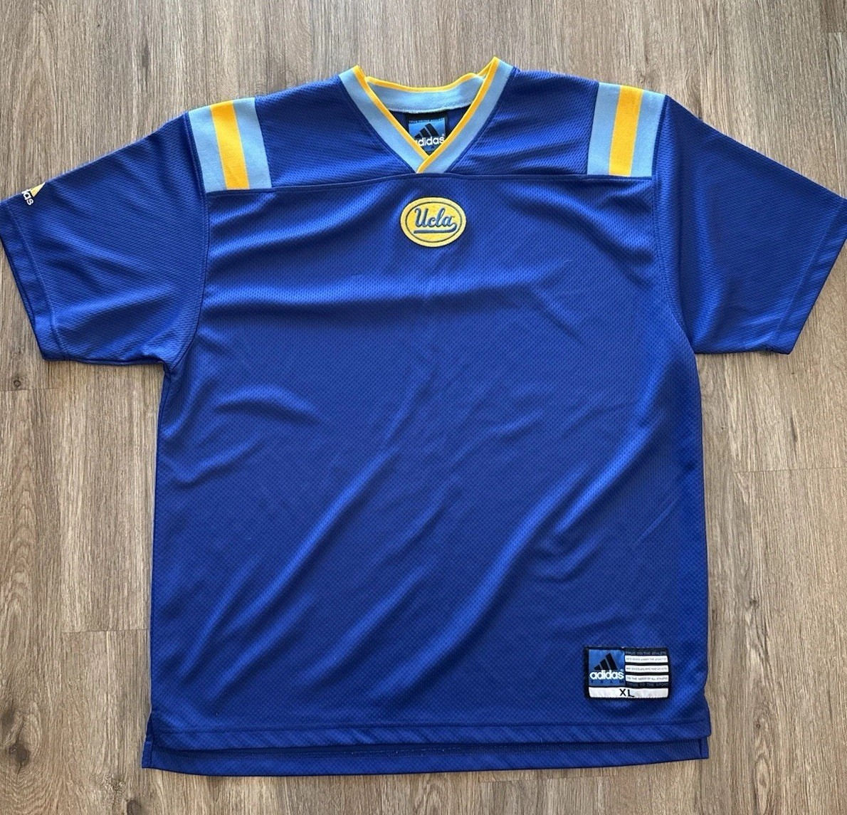 Vintage UCLA Bruins Adidas Team Jersey XL Blue Yellow Made in USA NCAA Football