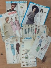sewing patterns Vogue top designers, all Size 18 /Bust 38, 60s/70s, all used