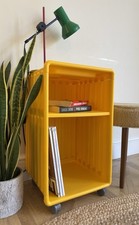 Vintage yellow IKEA Didrik bedside trolley unit 