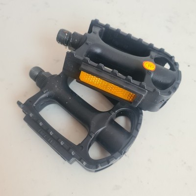 Basic Kunststoff Pedale, Mountain, BMX, Flat, MTB, 9/16, schwarz.