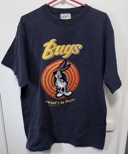 Vtg 80s 1982 Bugs Bunny What’s Up Doc Blue T Shirt Sz L Single Stitch USA Made