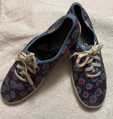Kate Spade Keds New York Peacock Blue Daisy Print Sneakers Women Size 7 ...