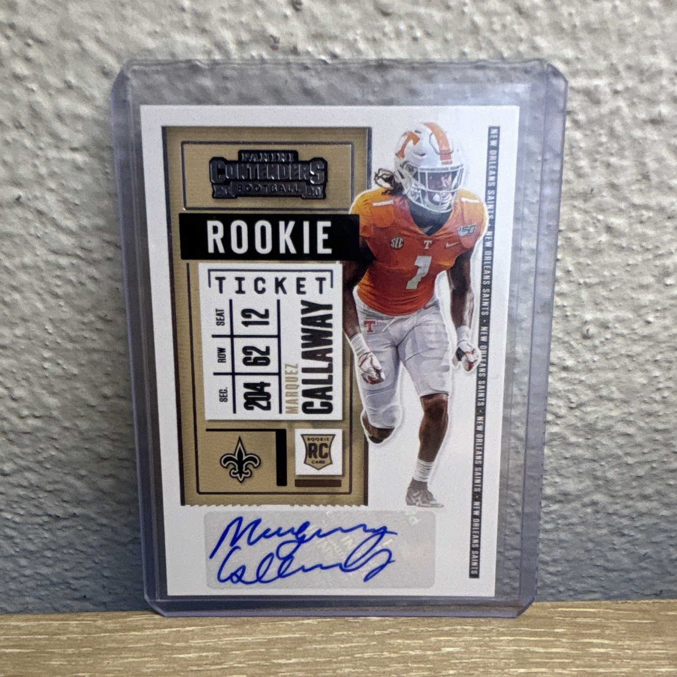 Panini 2020 Contenders Marquez Callaway Rookie Ticket Auto #257 Saints NFL Card