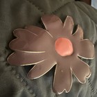 Vintage Pin Brooch Retro Large Enamel Purple Daisy Flower w/ Pink Center — photo 7