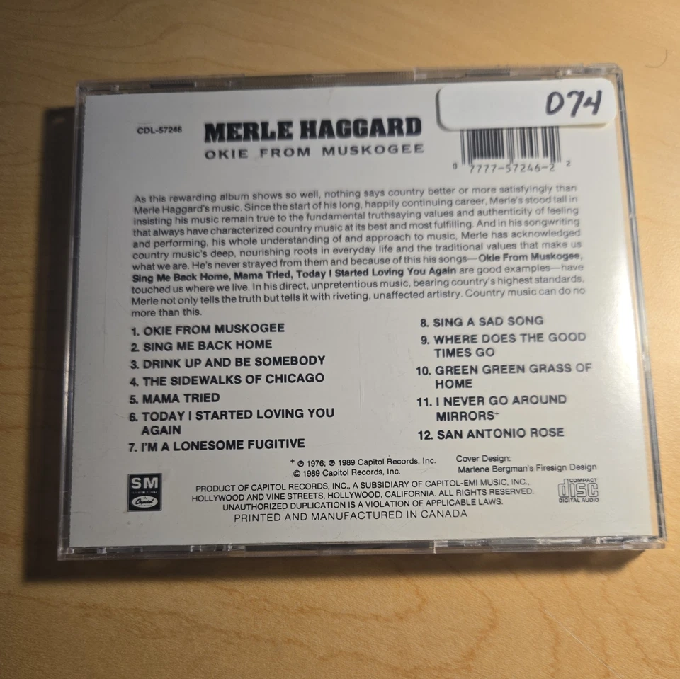 Merle Haggard CD Okie From Muskogee Foto 2 de 3